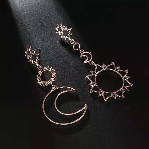 Jewelry - Star Moon Sun Dangle Statement Earrings
Celestial